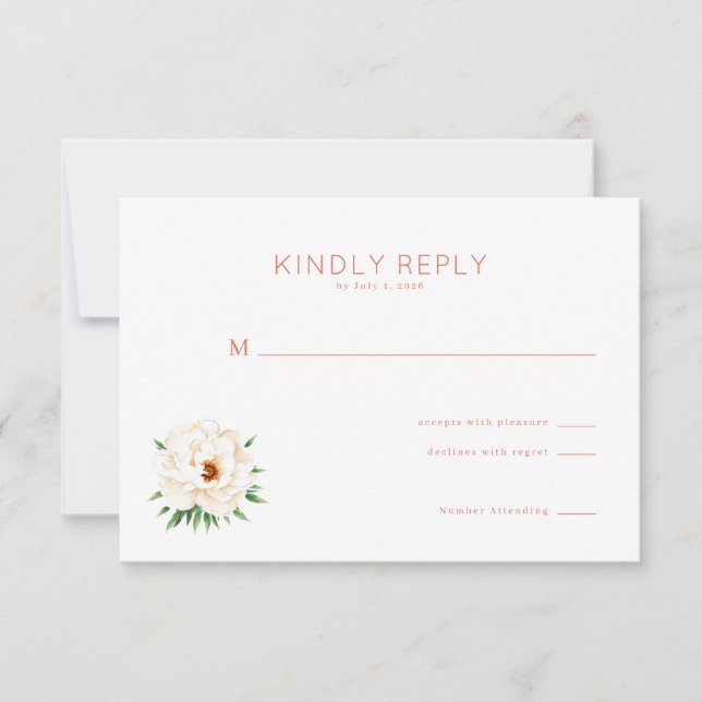 Elegant Floral RSVP Card (Front)