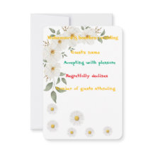Elegant Floral RSVP Card – personalised widding 