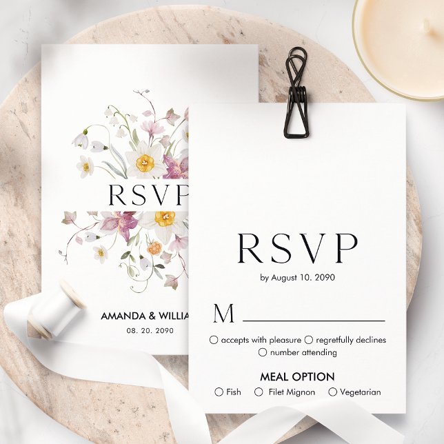 Elegant Floral RSVP Card | Wedding Response Card (Creator Uploaded)
