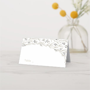 Elegant floral rustic country wedding place cards