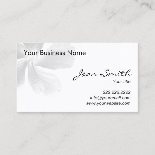 Elegant Floral Salon Spa Wellness Business Card (Front)
