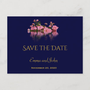 Elegant Floral Save the Date Announcement Postcard