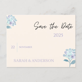 Elegant Floral Save the Date Card