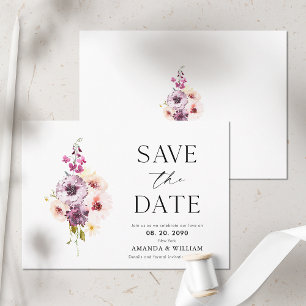 Elegant Floral Save The Date Card