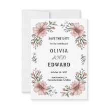 Elegant Floral Save the Date Wedding