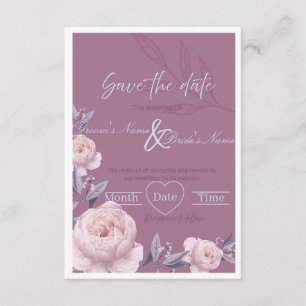 Elegant Floral "Save the Date" Wedding Invitation