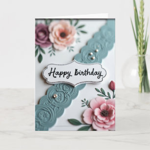 Elegant Floral Scripted Card