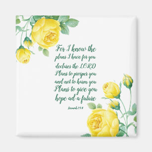 Elegant Floral Scripture 29:11  Magnet