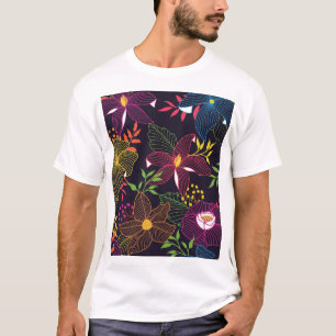 Elegant floral seamless pattern, artistic design. T-Shirt