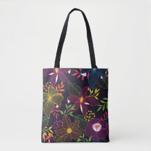 Elegant floral seamless pattern, artistic design. tote bag