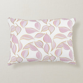 elegant floral seamless pattern with pink leaves  decorative cushion