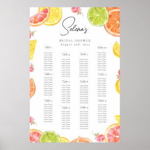 Elegant Floral Seating Chart Design