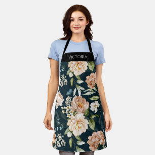 Elegant Floral Shabby Chic Personalised Apron