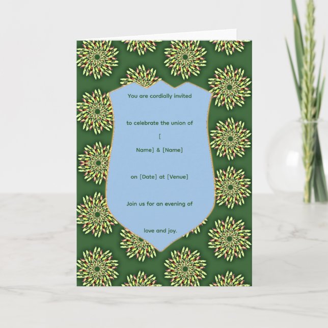 Elegant Floral Shield Invitation Template   (Front)