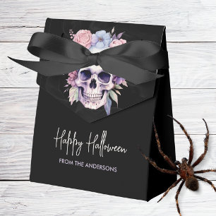 Elegant floral & Skull gothic halloween custom  Favour Box