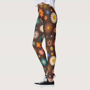 Elegant Floral Spring Watercolor Flowers Women Leggings