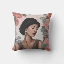 Elegant Floral Square Pillow
