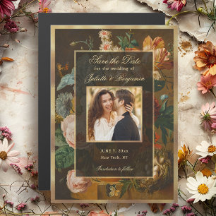 Elegant Floral Still Life Wedding Save the Date Magnetic Invitation