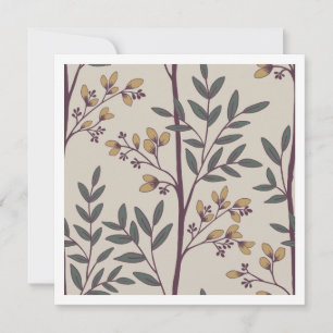 Elegant Floral Stripe Garden Art Card