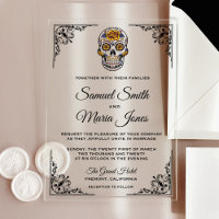Elegant Floral Sugar Skull Wedding
