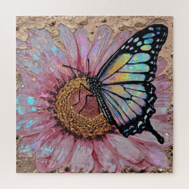 Elegant Floral Surface – Textured Flower Beauty Jigsaw Puzzle (Vertical)