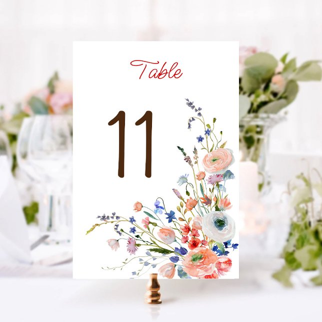 Elegant Floral Table Number (Creator Uploaded)
