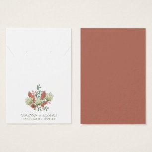 Elegant Floral Terracotta Earring Necklace