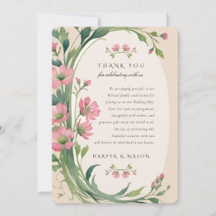 Elegant Floral Thank You Card