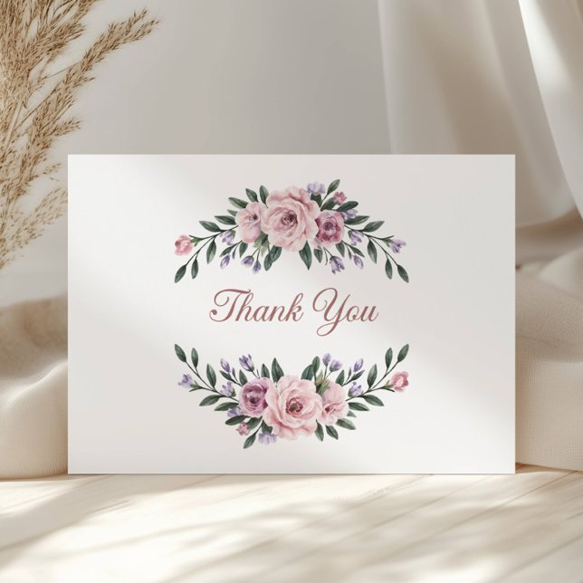 Elegant Floral Thank You Card (Creator Uploaded)