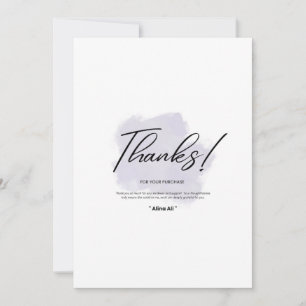 Elegant Floral Thank You Card