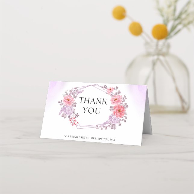 Elegant Floral Thank You Card   (Front)