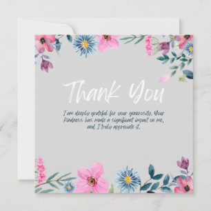 Elegant Floral Thank You CARD