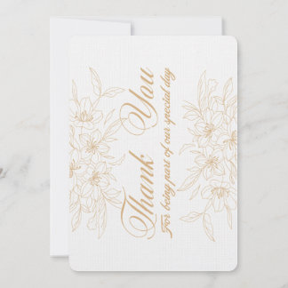 Elegant Floral Thank You Card - Personalised Appre