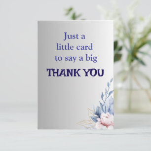 Elegant Floral Thank You Card with Personalised Me