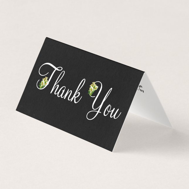Elegant Floral Thank You Cards (Front)