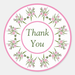 Elegant Floral Thank You Envelope Seal
