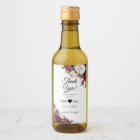 Elegant floral Thank you Mini Wine Bottle Label
