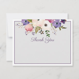 Elegant Floral Thank You Note Card
