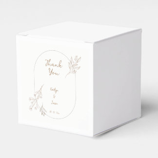 Elegant Floral Thank You Wedding Favour Box