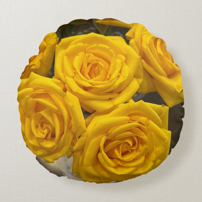 Elegant Floral Throw Pillow (Front)