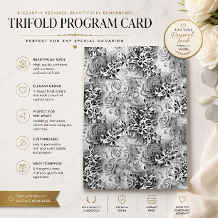 Elegant Floral Trifold Program Template
