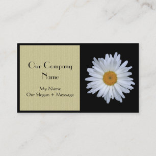 Elegant, Floral, Two Tone, Daisy Business Card