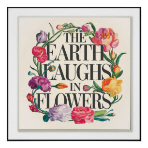 Elegant Floral Typography Wall Poster