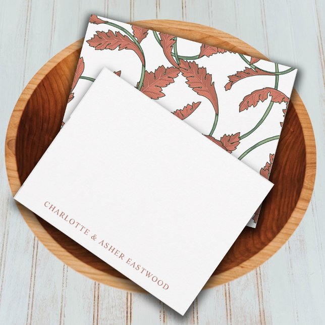 Elegant Floral Vines Couple Newlyweds Wedding Card (Creator Uploaded)