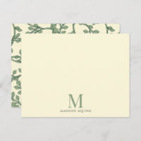Elegant Floral Vines Monogrammed
