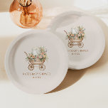 Elegant Floral Vintage Baby Carriage Baby Shower Paper Plate<br><div class="desc">This is a Elegant Floral Pink Vintage Baby Carriage Baby Shower Paper Plates!</div>