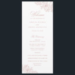 Elegant Floral Vintage Blush Pink Wedding Program Programme<br><div class="desc">Embrace timeless sophistication with the floral elegant wedding program template. The refined floral frame captures the essence of romance and tradition in this exquisitely crafted invitation,  perfect for announcing your special day in style.</div>