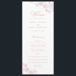 Elegant Floral Vintage Blush Pink Wedding Program Programme<br><div class="desc">Elegant Floral Blush Pink Modern Calligraphy Script Wedding Program. Traditional Wedding Order of Service</div>