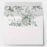Elegant Floral Vintage Botanical Sage Wedding