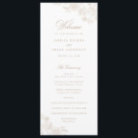 Elegant Floral Vintage Lace Beige Wedding Program Programme<br><div class="desc">Elegant Floral Neutral Beige Gold Modern Calligraphy Script Wedding Program. Traditional Wedding Order of Service</div>